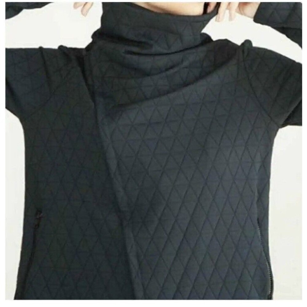 DYI Womens Define Your Inspiration Quilted Side Zip Jacket Black Size S